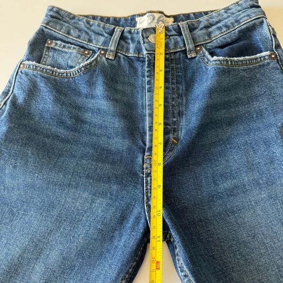 Free People We The Free Split Hem Bootcut Jeans Raw Hem Size 26 - Picture 10 of 13